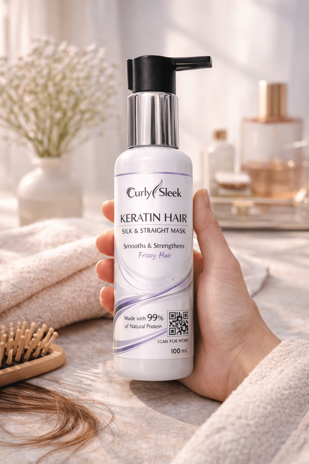 Keratin Hair Silk & Straight Mask - Curly Sleek